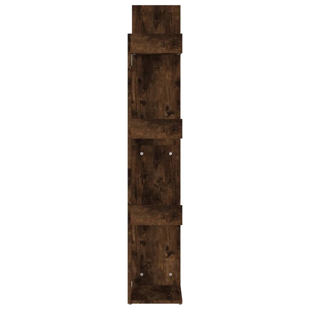 vidaXL Estantería Librería Estante Libros Archivador Biblioteca Almacenamiento Oficina Decoración Madera Contrachapada Roble Ahumado 48x25,5x140 cm