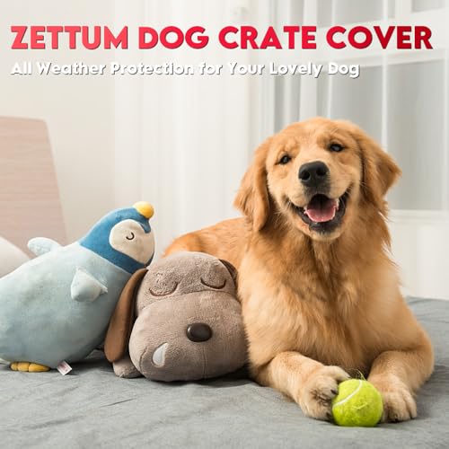 Zettum 60 cm Hundekäfig Abdeckung, Hundekäfigabdeckung Winddicht und langlebig, 600D Oxford strapazierfähig Hundebox Abdeckung, universell passend für Hundekäfige (Ohne Hundekäfig - 61x45x50 cm)