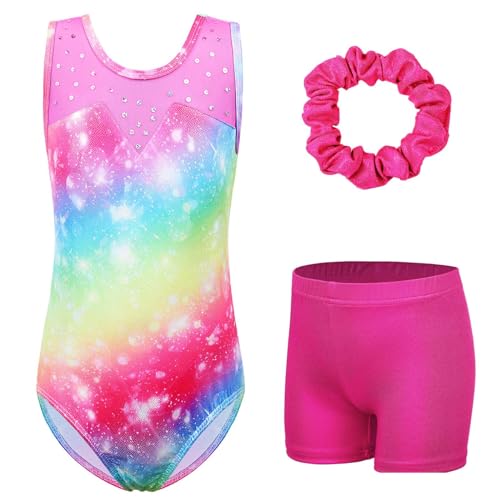 Gymnastics Leotards for Girls Sparkle One-Piece Activewear Ballet Dance Athletic Leotards