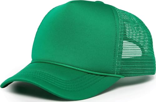 Image of Funky Junque Foam Trucker Hat, Trucker Hats for Women & Men - Blank Adjustable Snapback Mesh Back Baseball Cap