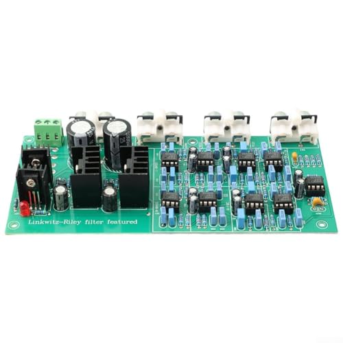 Besttoolifes Divisor de frecuencia de audio electrónico activo de 3 vías de 6 canales con puntos de cruce ajustables 310Hz/3.1KHz para sistema de audio DIY
