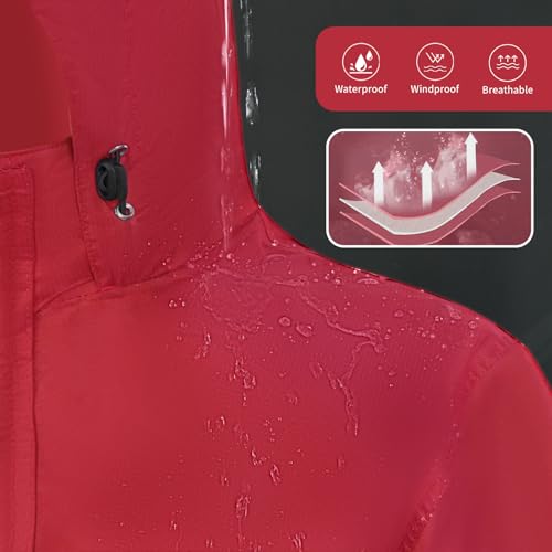 Rain Suit for Men & Women,Waterproof Rain Jacket&Trouser Suit with Reflective Strip,All-Sport Raincoat Anti-storm3