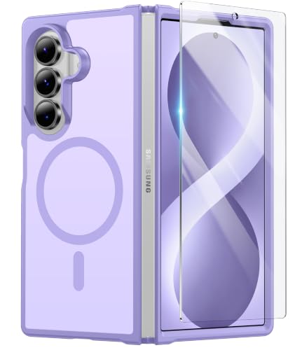 Image of FNTCASE for Samsung Galaxy Z-Fold-8-Ultra Case Samsung Z Fold 7 Matte Case | Compatible with Magsafe, Screen Protector, Anti Yellowing, Military Grade Drop Protection, Shockproof, Translucent Cases