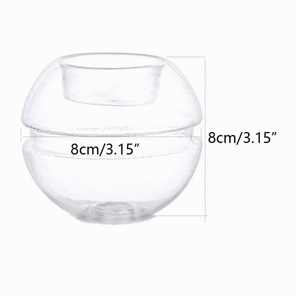 NUPTIO 18 Stück Klarglas Teelichthalter, 2 Nutzungsarten Votive Kerzenhalter, Tischdekoration Hochzeit, Party, Events, Aromatherapie, Spa, Reiki, Braut, Votiv (18 Stck + 2 Stck)
