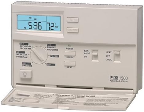 Lux TX1500E Smart Temp Programmable Thermostat unit with controls