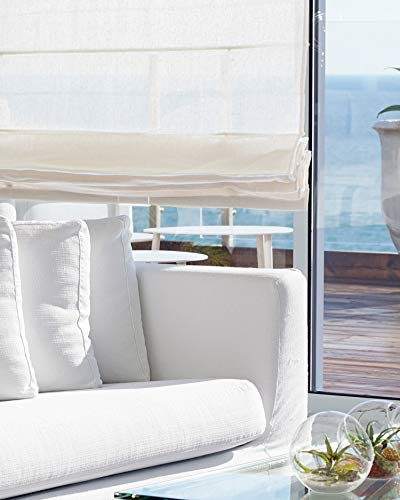 Chicology Roman Shades, Window Treatments, Window Shades for Home 23" W X 64" H, Pacific White (Semi-Sheer/Light Filtering) - Image 4