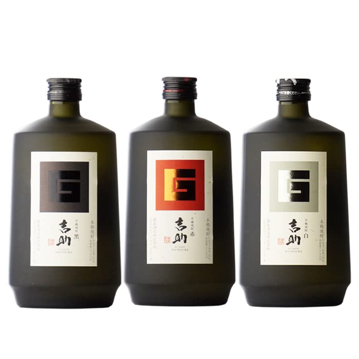 Amazon.co.jp: 焼酎 霧島酒造 【吉助 赤 黒 白720ml3本 飲み比べセット