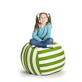 Creative QT Stuff ’n Sit Extra Large 38’’ Bean Bag Storage Cover for Stuffed Animals & Toys – Green