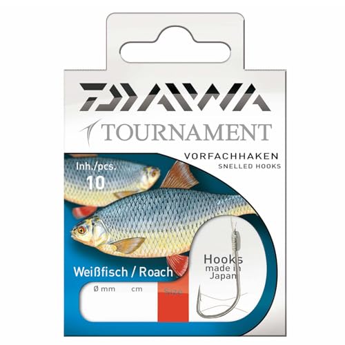 Daiwa Tournament Snelled Roach Hooks 60cm 10pcs