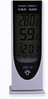 TermometrStaande Digitale Thermometer Hygrometer Temperatuur Vochtigheid Detector Binnen Weerstation Klok Tijd DatumHigrometr