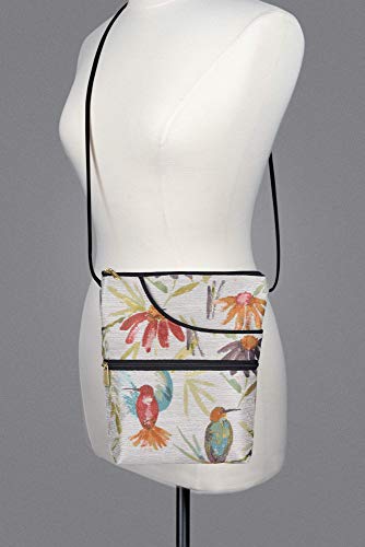 Danny K. Women's Tapestry Bella Purse Crossbody Handbag, Adjustable Cord, Handmade in USA (Berryline)