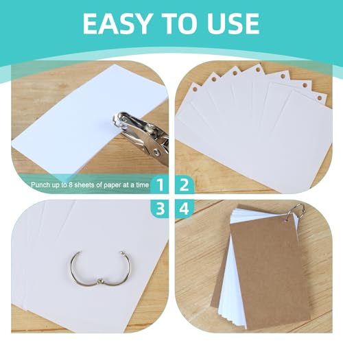 image for Oligei Single Hole Punch, 8 Sheet Capacity Hole Puncher, Paper Punch w