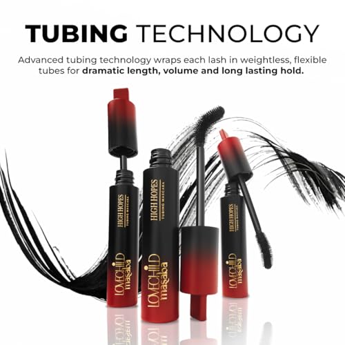 Image of LoveChild Masaba High-Hopes Tubing Mascara, Lengthens, Curls & Volumizes Lashes, Smudge-Proof & Water resistant, All Day Wear, Enriched with Pentapeptide & Pro-Vitamin B5, 6 g
