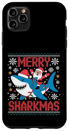 Merry Sharkmas AO[Z[^[ T^ CfBO V[N Cgt X}zP[X iPhone 11 Pro Max p