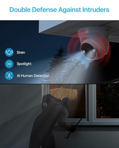 Image of ZOSI 4K 16CH PoE Security Camera System, 16pcs 8MP Outdoor Indoor Cameras, Spotlight Siren, Two-Way Audio, AI Human Detection, 16 Channel Surveillance NVR with 4TB HDD for 24 /7 Recording