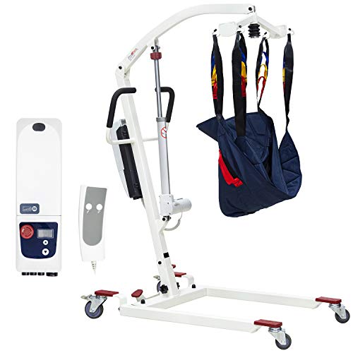 Prowinch Portable Electric Patient Lifter 400 lbs. Medical Body Lifter and Transport with Full Size Polyester Harness