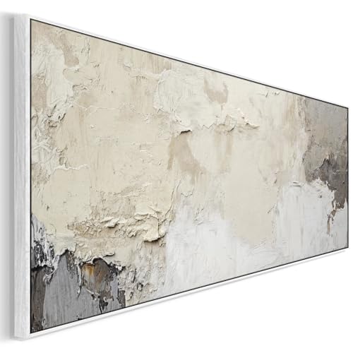 Wallfillers Long Thin Panoramic Wall Art Canvas Neutral Crea