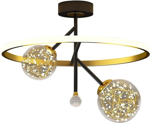 Plafonnier ciel étoilé avec variateur tricolore LED 40 cm