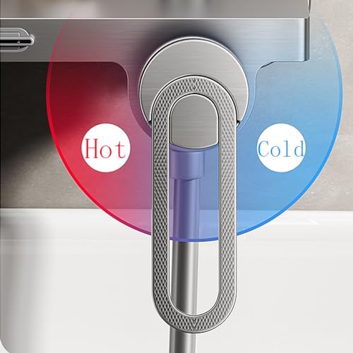 Mitigeur cascade bain-douche or brossé et chrome haute résistance avec flexible 2 trous