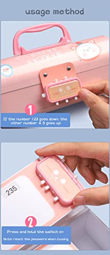 Image of Crackles Kids Pen & Pencil Box - Suitcase Style Password Lock Pencil Case, Multi-Layer Pencil Box for Boys & Girls, Stationary Organizer Case, Return Gift (Astronaut)