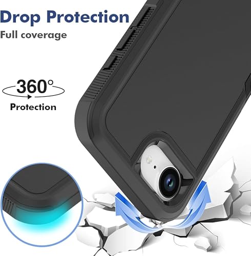 Image of Polycarbonate Full Body Case Cover Compatible with iPhone 17e | 16e (2025) (Black)