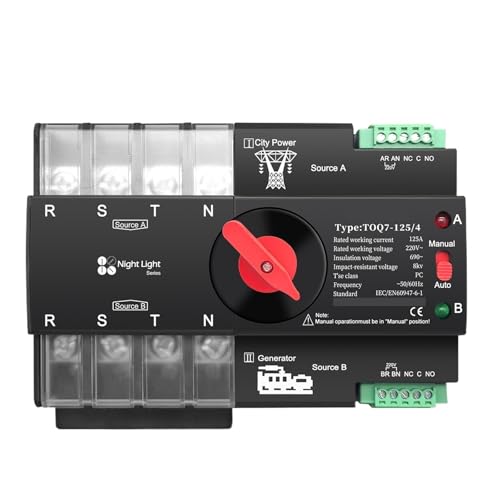 ATS 4P 100A commutateur de sélection électrique triphasé double alimentation inverseur de source 230V