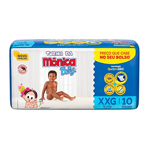 Fralda Turma da Mônica Baby Jumbinho XXG 10 Unidades