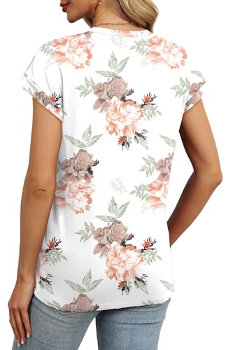 Image of Alaroo Womens Summer Tops Short Sleeve Shirts Crew Neck Tshirt Cute Trendy Tunic Blouses (S-3XL)
