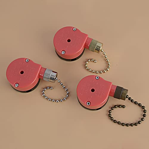 Image of ZE-208s Ceiling Fan Switch, 3 Speed 4 Wire E89885 Pull Chain Switch Appliances Speed Control Ceiling Fan Replacement Part (Bronze Chain)