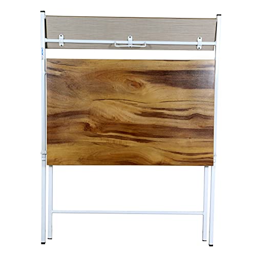 Image of BLUMUNO X-Plus Office Table for Sturdy Work Table for Home, Study, Office & Work from Home Setup I Foldable /No Assembly Required I Multipurpose Table (Posh Wooden Finish)