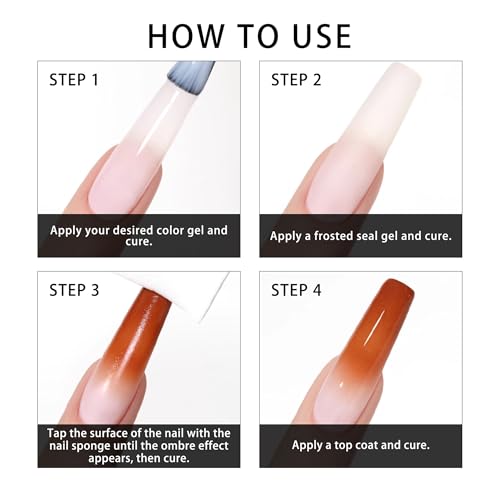 Esmaltes de uñas gel nude 4 colores base francés miniatura 5