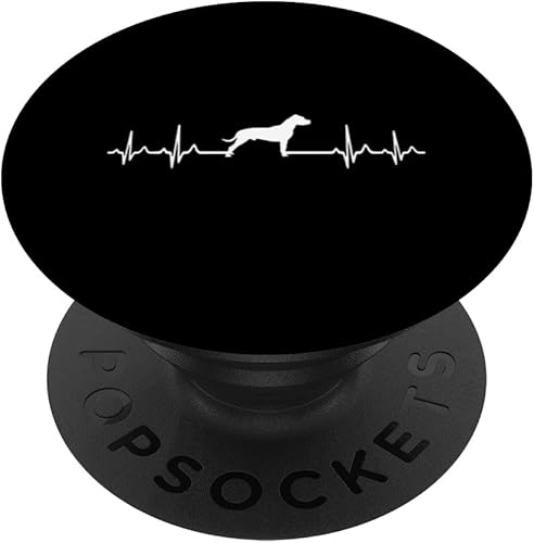 Miniatura 1 de Heartbeat Dog - ECG Pulse Dogo Argentinos PopSockets Swappable PopGrip