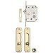 Produktbild Marchesi 4067.500.002.0 Schiebetür-Beschlagsset | Schloss und Griff | Dornmaß: 50 mm | Messing poliert | Gold glänzend