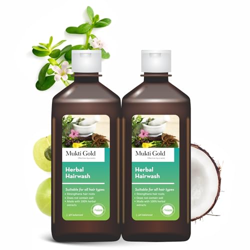 Jeevanras Herbal Hairwash - 400mL (Pack of 2) | Blend of 14+ Ayurvedic herbs | Herbal Shampoo | Shampoo for Thick & Strong Hair, Damage Control, Hair Growth & Hair Fall | For both men & women