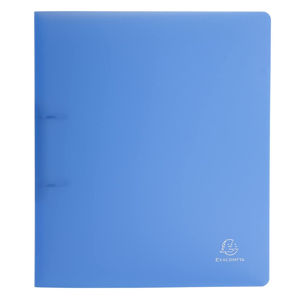 Exacompta54362E – Pack of 5 Semi-Rigid Folders, PP Chromaline, 2 Round Rings, Diameter 30 mm, Spine 40 mm, External Dimensions: 32 x 26.8 cm, Format A4 Maxi - Colour: Blue