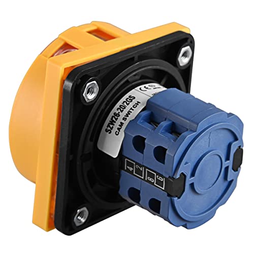 Heschen Universal Rotary Cam Selector Changeover Switch, SZW26-20/2GS, AC660V 20A, 2 Position 2 Phase 8 Terminals - Image 2