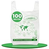 plastik tragetaschen bedrucken lassen 100% biologischer und abbaubarer Beutel aus Maisstärke mit EN13432 Zertifizierung