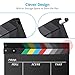 Temery Acrylic Film Clapper Board -12 x 10in Film Slate Clapperboard Movie Theater Decor Clapboard with a Magnetic Blackboard Eraser, Two Custom Pens, Cleaning Cloth and Hexagonal Wrench