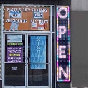 P6 Outdoor Full Color 40 x 18 inches Led Sign WIFI And USB Programmable Led Sign With High Resolution Scrolling Texts, Colorful images and videos LED Advertising Display Board For Shop (P10-40''x8'') - Image 8