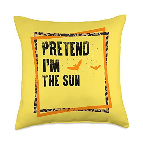 The Sun Tees by NewNow Co. Pretend I'm The Sun Easy Lazy Halloween Costume Party Throw Pillow, 18x18, Multicolor