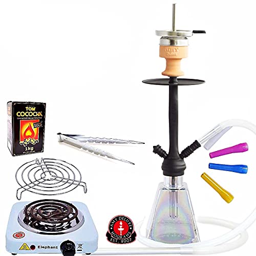 Amy Deluxe I need you 038, 60 cm, Klick, Shisha-Set, Geschenk-Set, Bundle mit TOM Gold Naturkohle & 1000w Kohleanzünder…