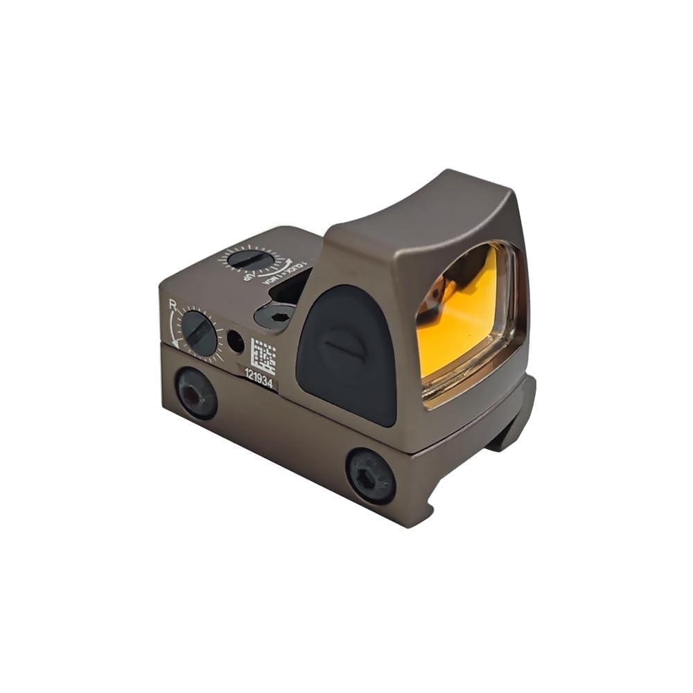 Reflex Sight Red Dot Sights Mit Seitlichem ON/Off Schalter with Universal Mount or Kill Flash Protection (Dark Brown)