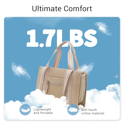 Image of ACUARIO Tote Bag for Women, Work Tote Handbag with Pockets, Shoulder Bag for Office Business Travel Daily Commute