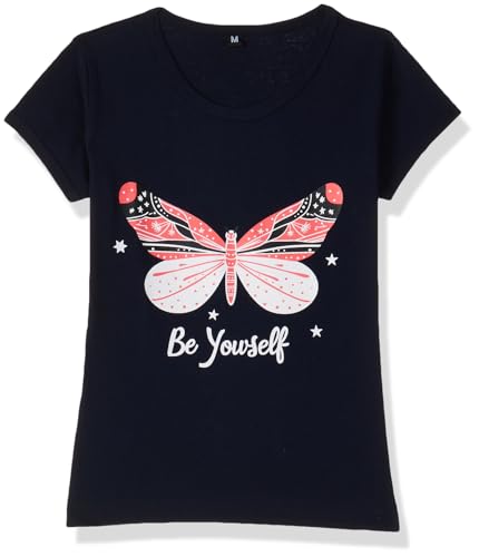Image of T2F Girls Cotton Printed Regular Fit T-Shirt (Pack of 5)
