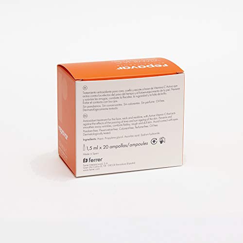 Repavar Revitalizante - Vitamina C Activa para el Cuidado Facial - Previene el Envejecimiento - Tratamiento Reafirmante y Revitalizante Intensivo - 20 Ampollas de 1 ml
