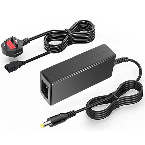 Xzrucst AC/DC Adapter Compatible with Polycom SoundStation IP5000 IP6000 2201-15600-00 IP 5000 IP 6000 VoIP Conference Phone Poly com Sound Station IP Telephone UK Power Supply (w/Barrel Round Tip)