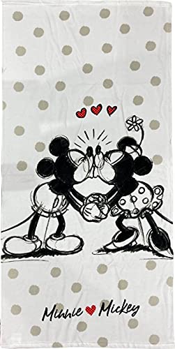 arlis Drap de Plage ou Drap de Bain Minnie et Mickey (Serviette Minnie)