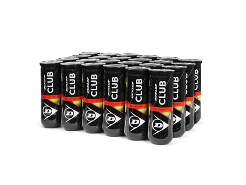 Dunlop Sports Club All Court Tennis Balls, 24 x 3-Ball Can(72 Tennis Balls)