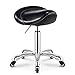 FMHCTN Tabouret de Selle hydraulique à Hauteur réglable avec Roues Massage Tabouret pivotant Ergonomique à roulettes, siège Ottoman en Cuir PU Confortable pour Clinique Dentiste Spa Massage Medica