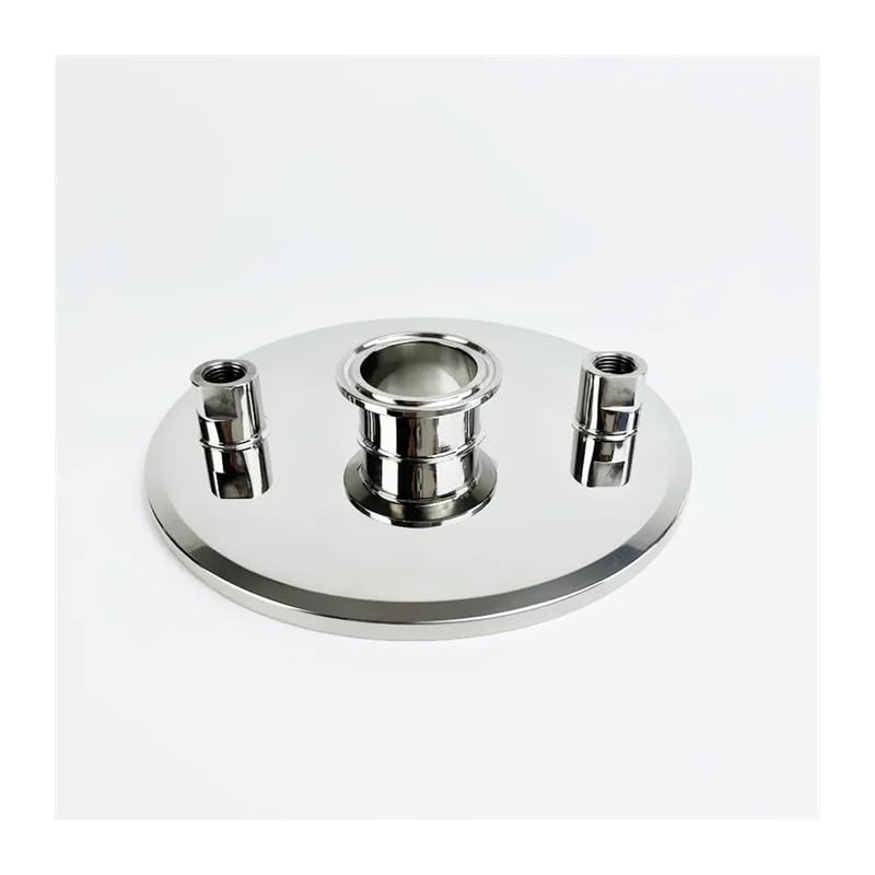 Plaque Tri-clamp 6" OD167 mm usinée en inox 304 avec ports de raccordement filetés